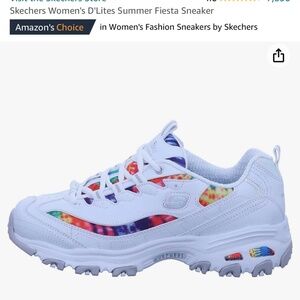 Skechers Women's D'Lites Summer Fiesta Sneaker